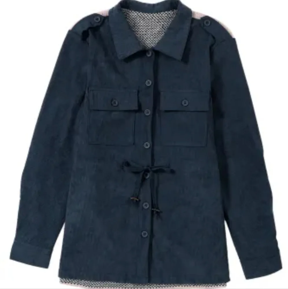 New Blue corduroy Aztec back jacket - Picture 10 of 17